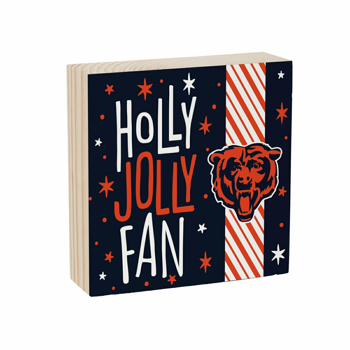 Chicago Bears Block, Holiday, 6x6 - NFL Home