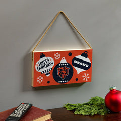 Chicago Bears Holiday Wood Wall Sign, 6x11 - NFL Home