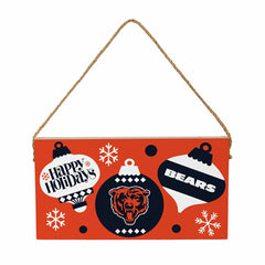 Chicago Bears Holiday Wood Wall Sign, 6x11 - NFL Home