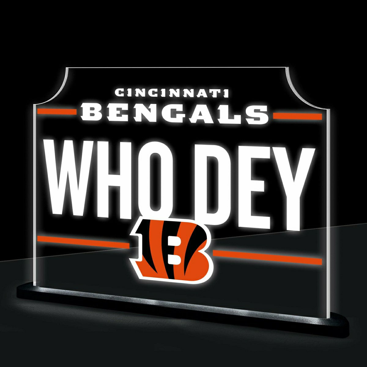 Cincinnati Bengals NFL Football Rectangle Desklite LED Decor - NFL Home