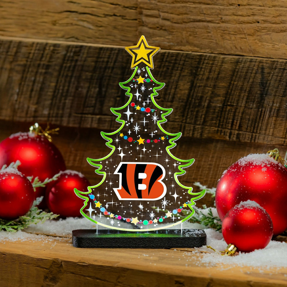 Cincinnati Bengals NFL Football Holiday Tree Desklite LED Decor - NFL Home