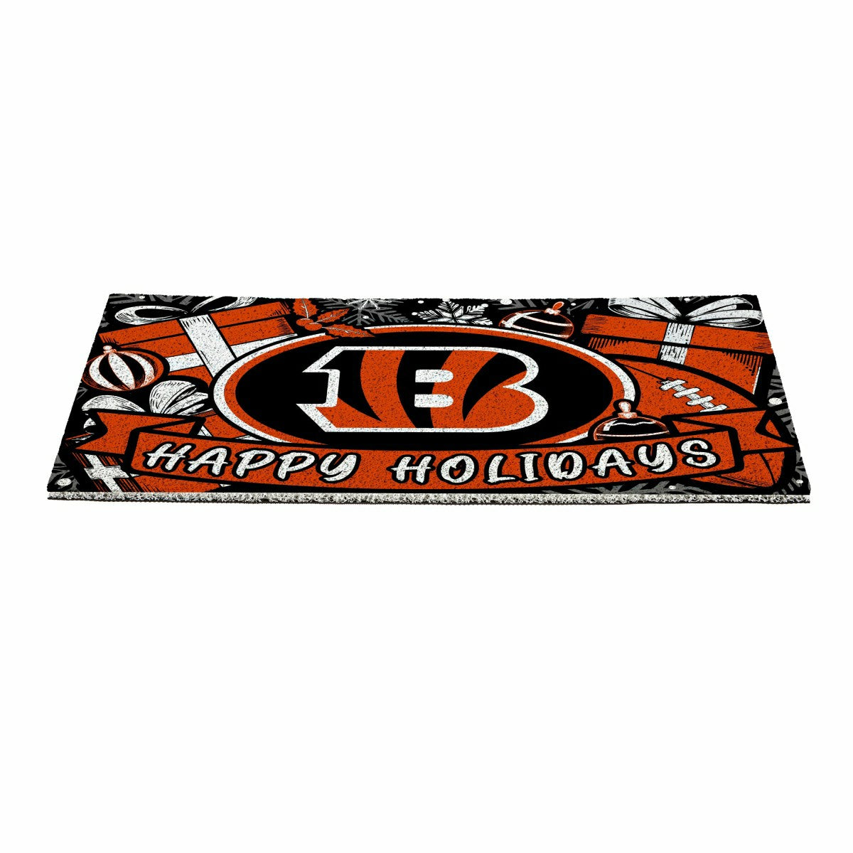 Cincinnati Bengals Holiday PVC Mat, 28"x16" - NFL