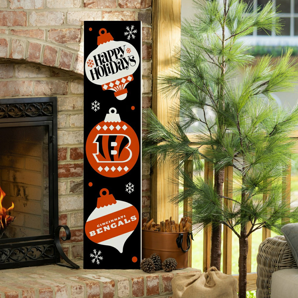 Cincinnati Bengals 47" Double Sided Leaner, Christmas - NFL Home
