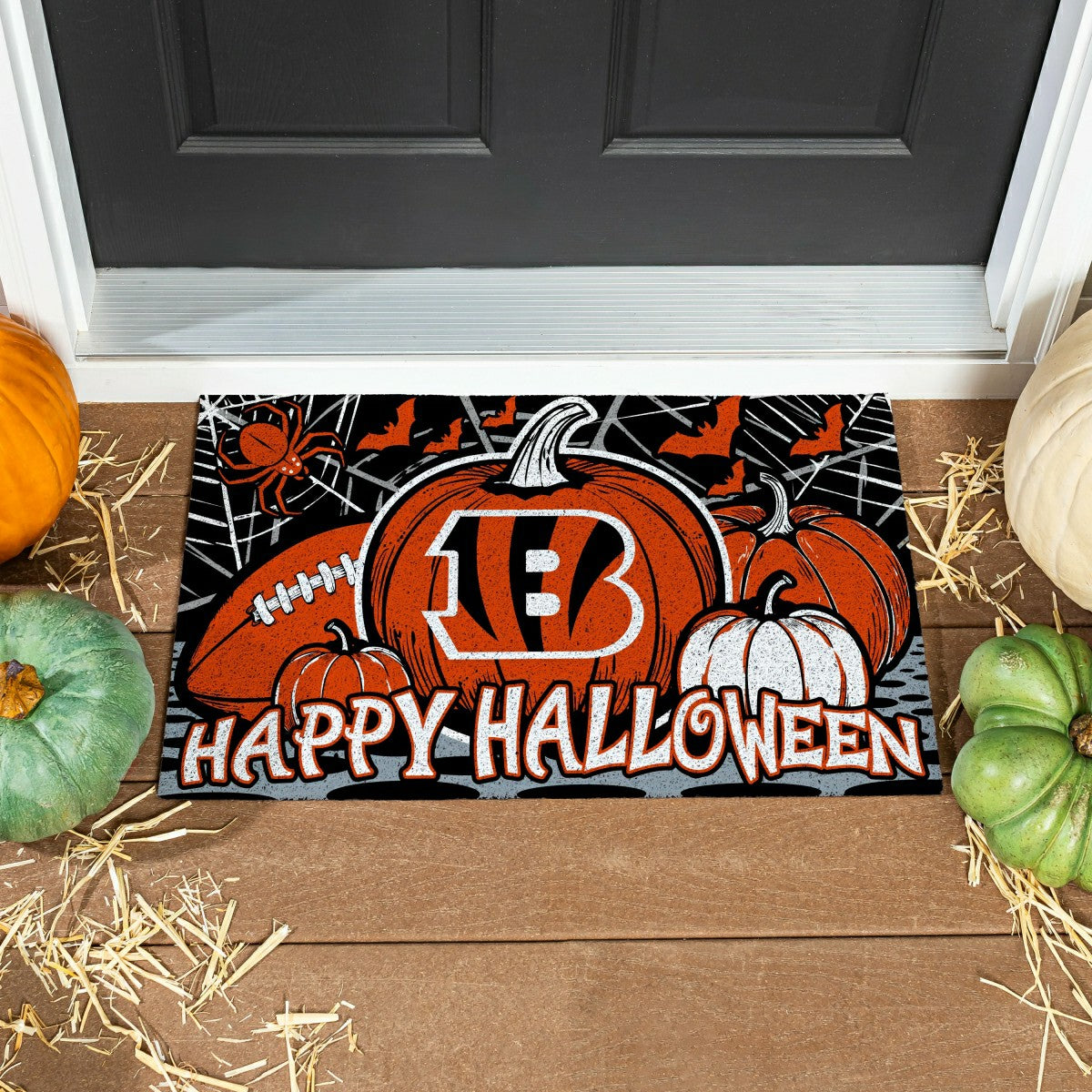 Cincinnati Bengals Halloween PVC Mat, 28"x16" - NFL