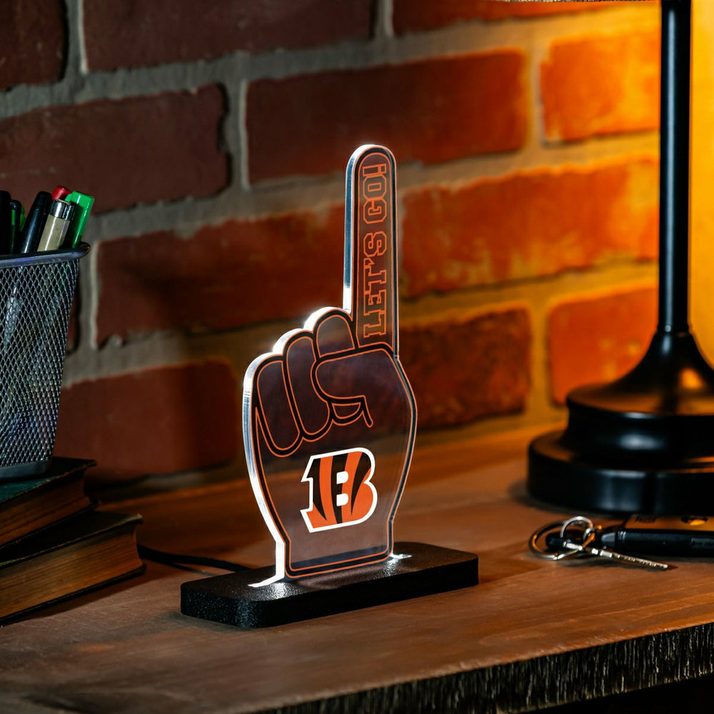 Cincinnati Bengals NFL Football Foam Finger Desklite LED Decor - NFL Home