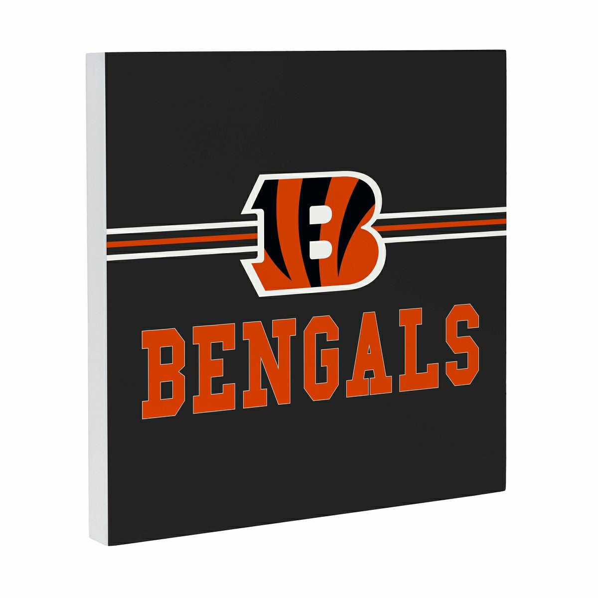 Cincinnati Bengals Wood Wall Sign, 12x12 - NFL Home