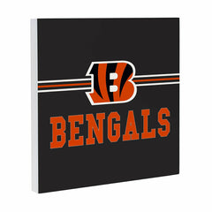Cincinnati Bengals Wood Wall Sign, 12x12 - NFL Home