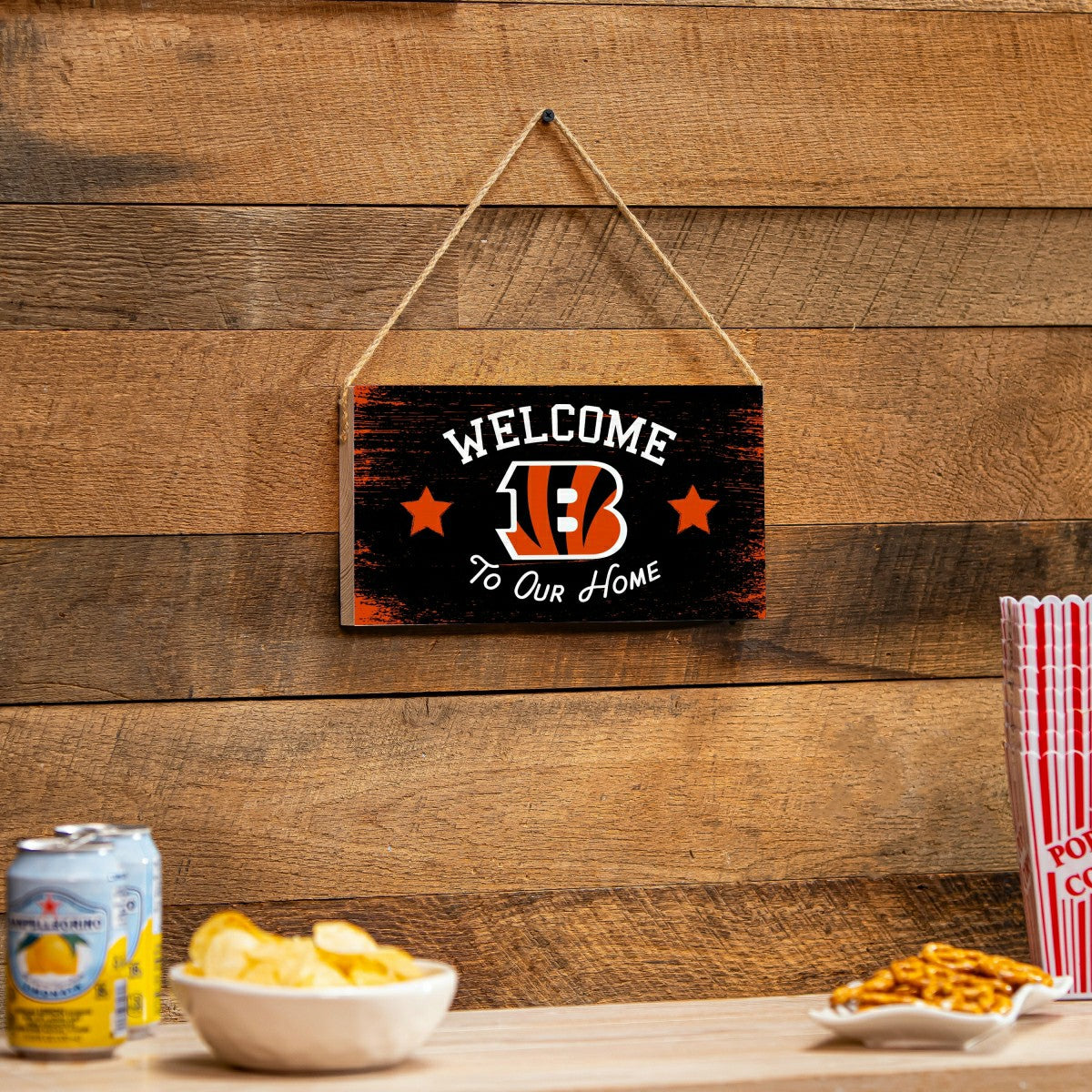 Cincinnati Bengals Wood Wall Sign, 6x11 - NFL Home