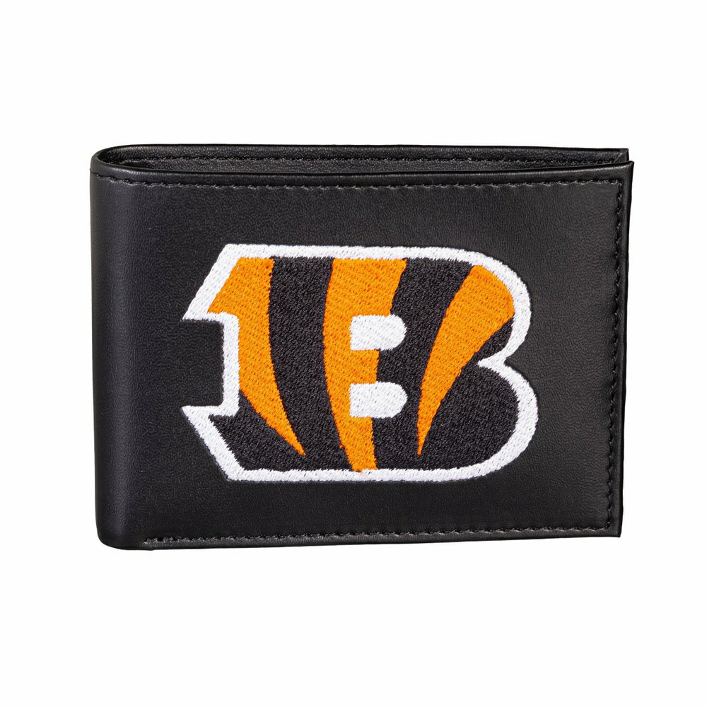 Cincinnati Bengals Black Bi-Fold Embroidered Wallet w/ RFID Blocking - NFL Home
