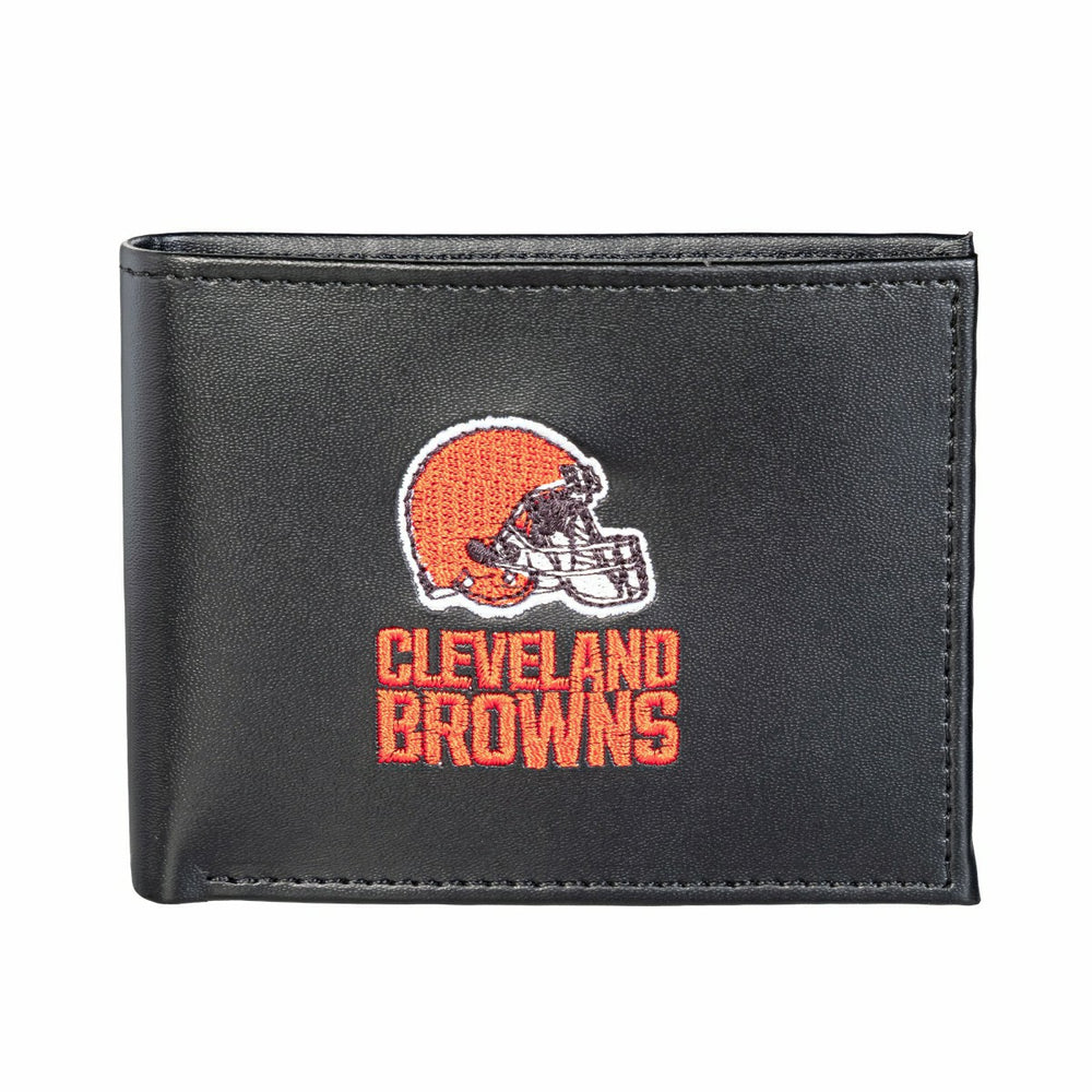 Cleveland Browns Black Bi-Fold Embroidered Wallet w/ RFID Blocking - NFL Home