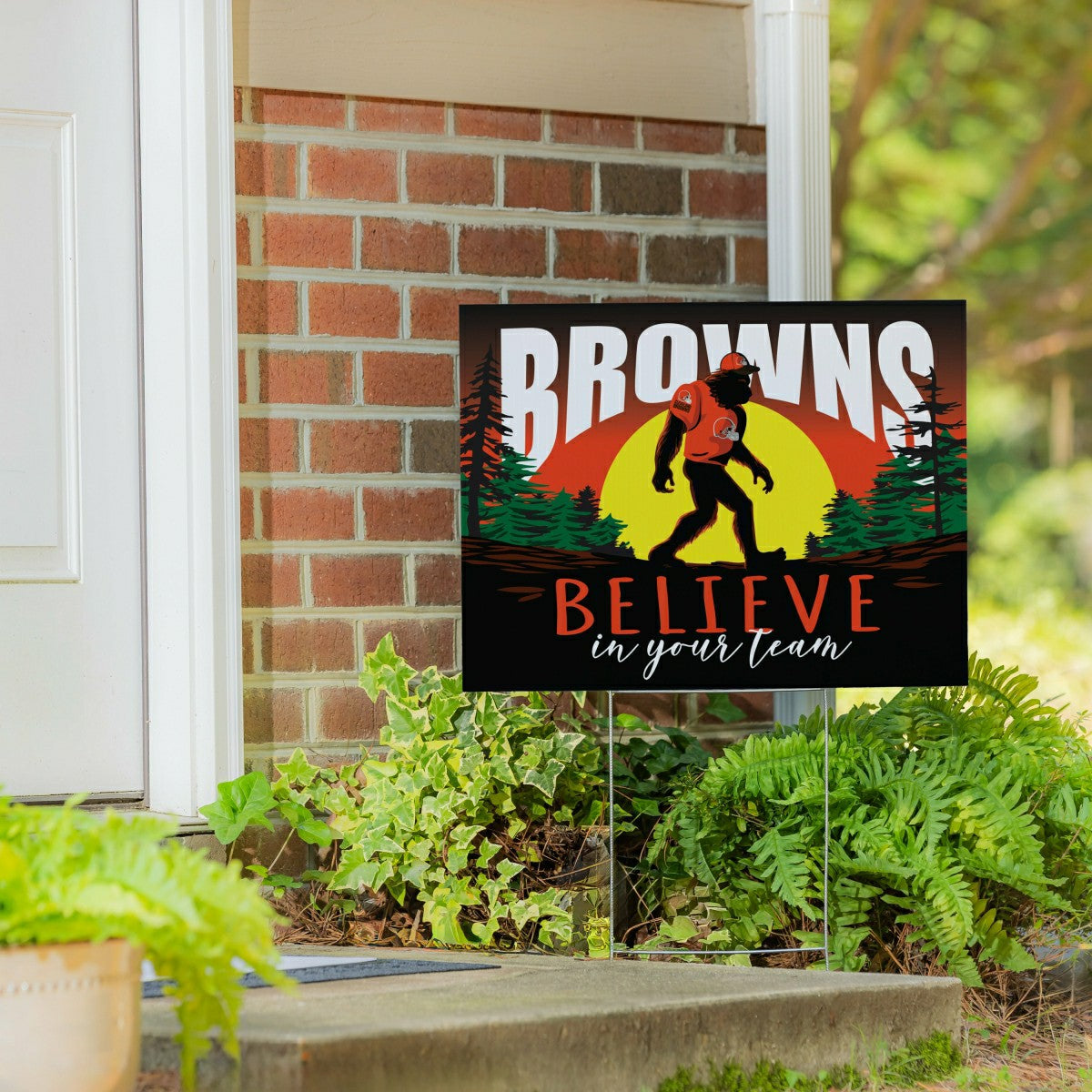 Cleveland Browns Yard Sign, Bigfoot - NFL Home