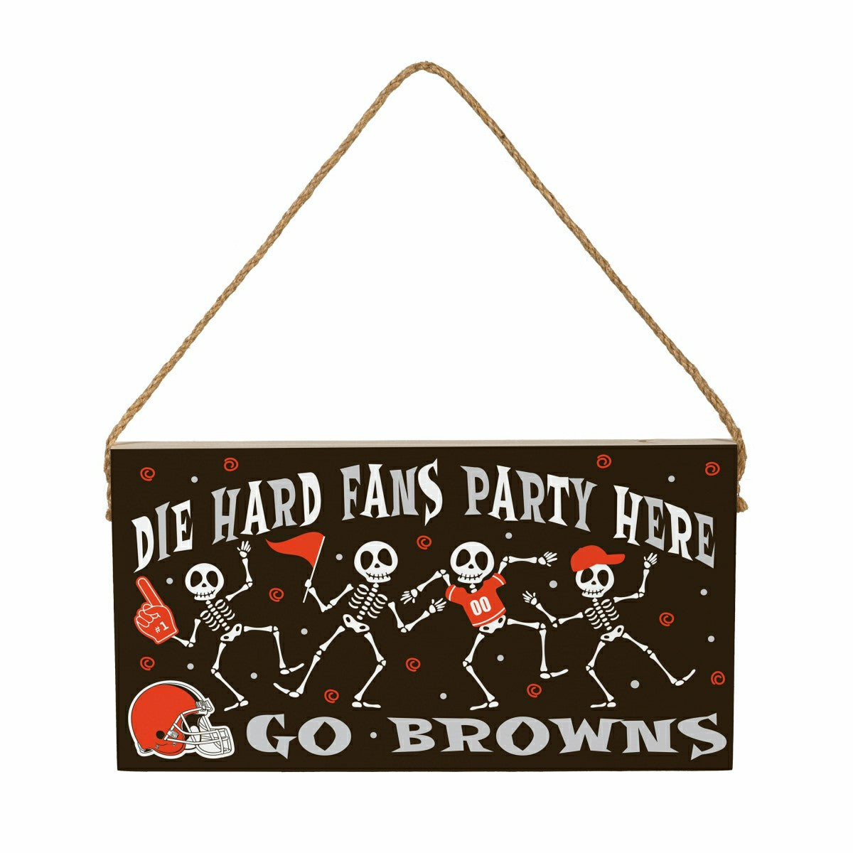 Cleveland Browns Halloween Wood Wall Sign, 6x11 - NFL Home