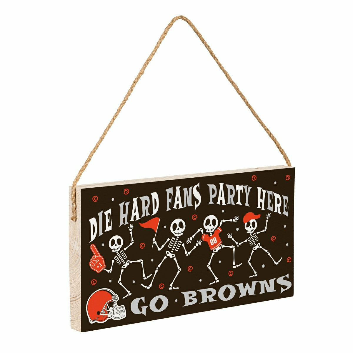 Cleveland Browns Halloween Wood Wall Sign, 6x11 - NFL Home