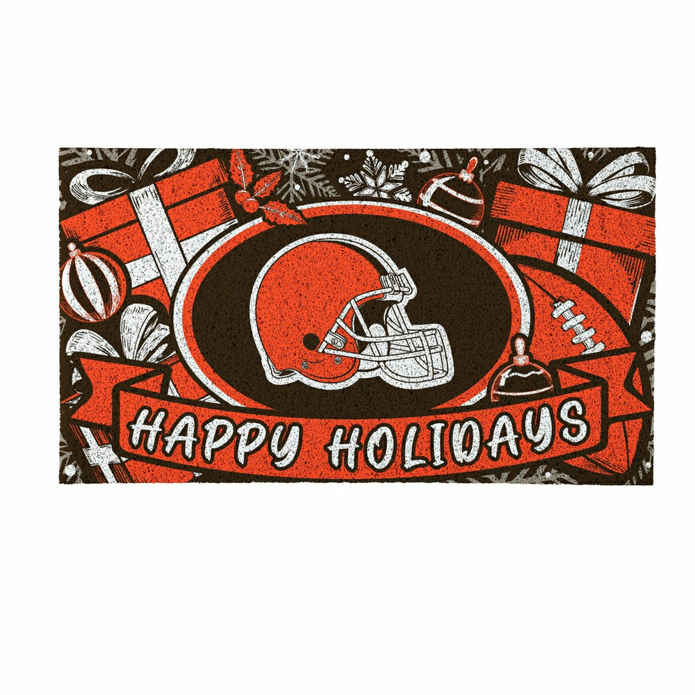 Cleveland Browns Holiday PVC Mat, 28"x16" - NFL