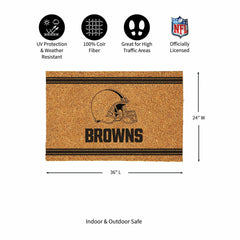 Cleveland Browns Large One Color Coir Mat, 36"x24" - NFL
