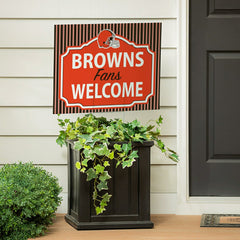 Cleveland Browns Coroplast Yard Sign, "Fans Welcome" - NFL Home