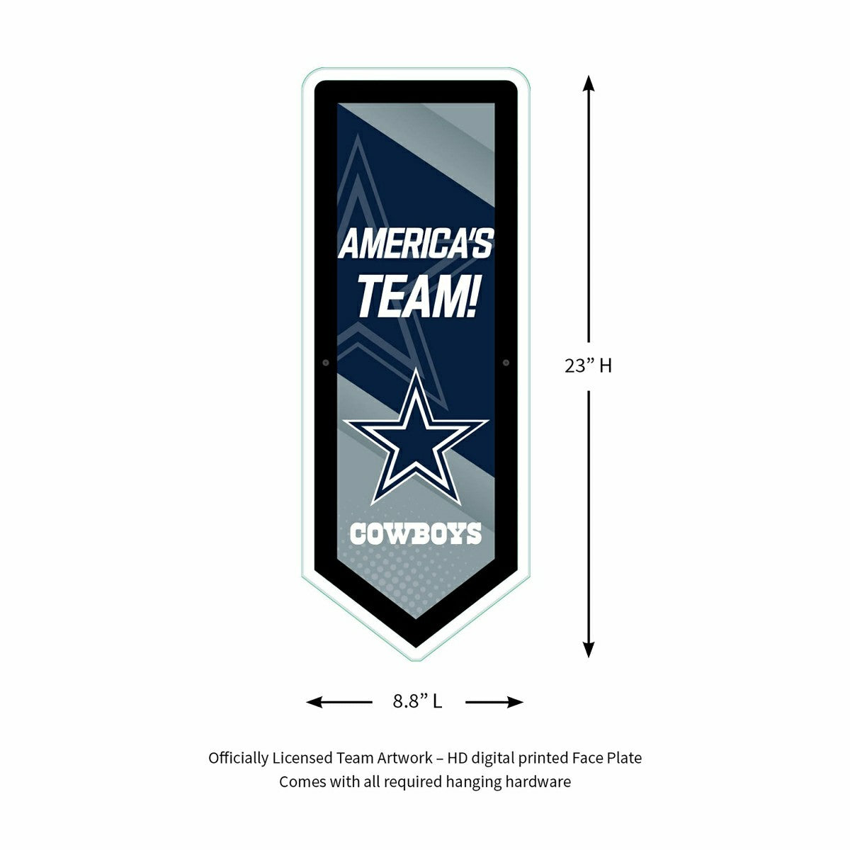 LED Wall Decor, Pennant, Dallas Cowboys - NFL Home
