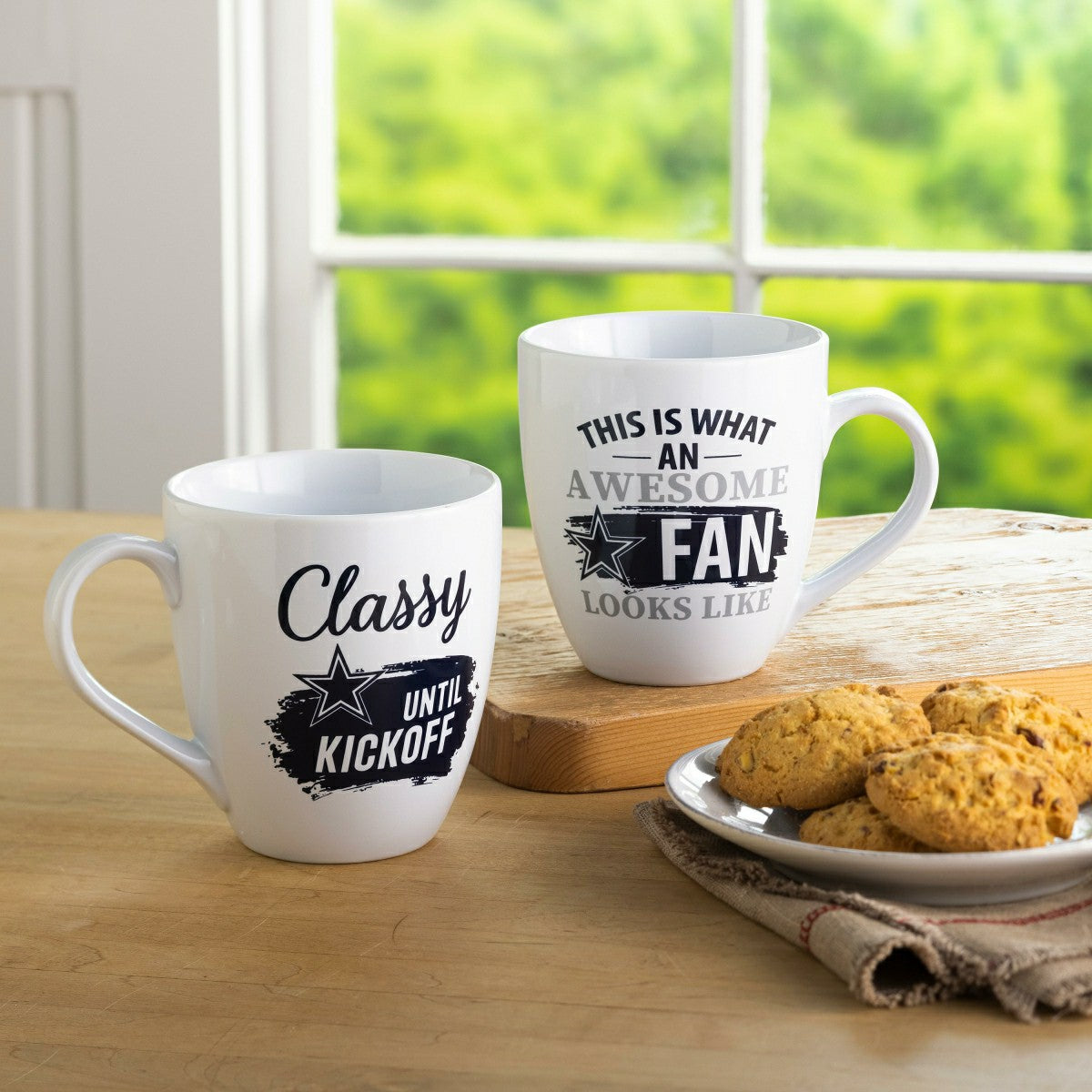 Dallas Cowboys, Ceramic Cup O'Java 17oz Gift Set - NFL Home