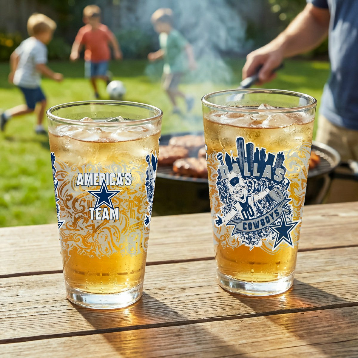 Dallas Cowboys 16oz Glass pint, Set of 2 - NFL Home
