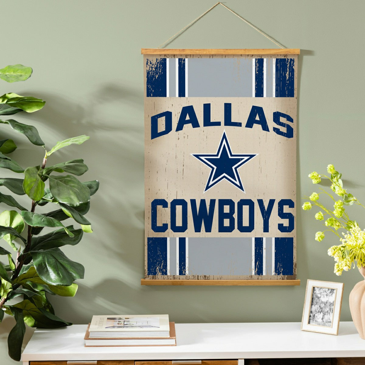 Dallas Cowboys, Canvas Wall Tapestry, Medium, 36x24 - NFL Home