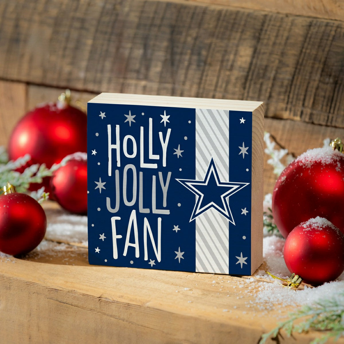 Dallas Cowboys Block, Holiday, 6x6 - NFL Home