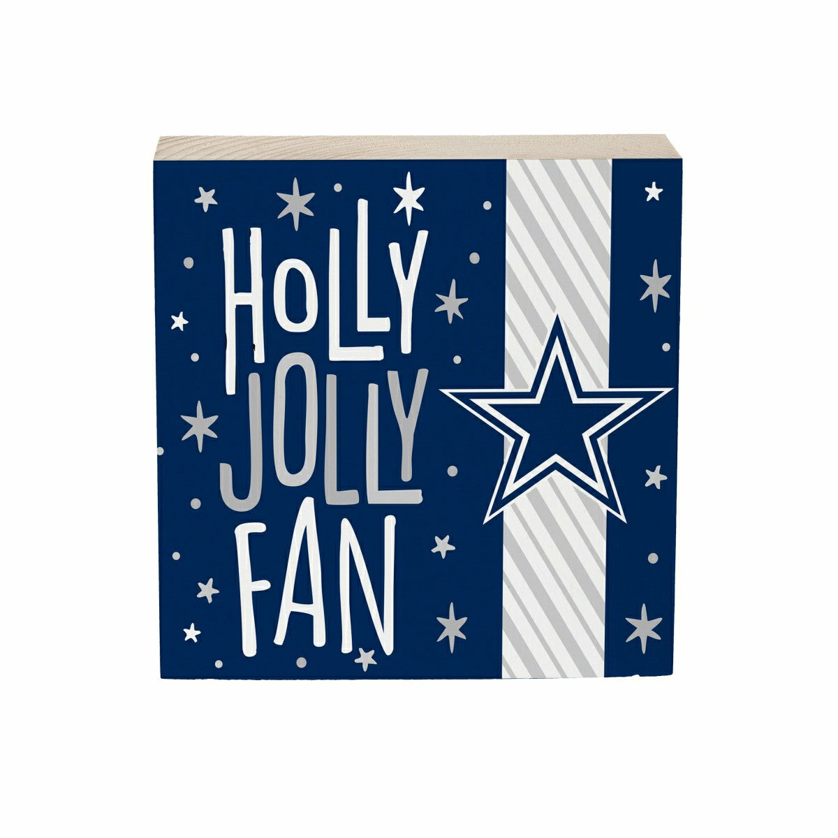 Dallas Cowboys Block, Holiday, 6x6 - NFL Home