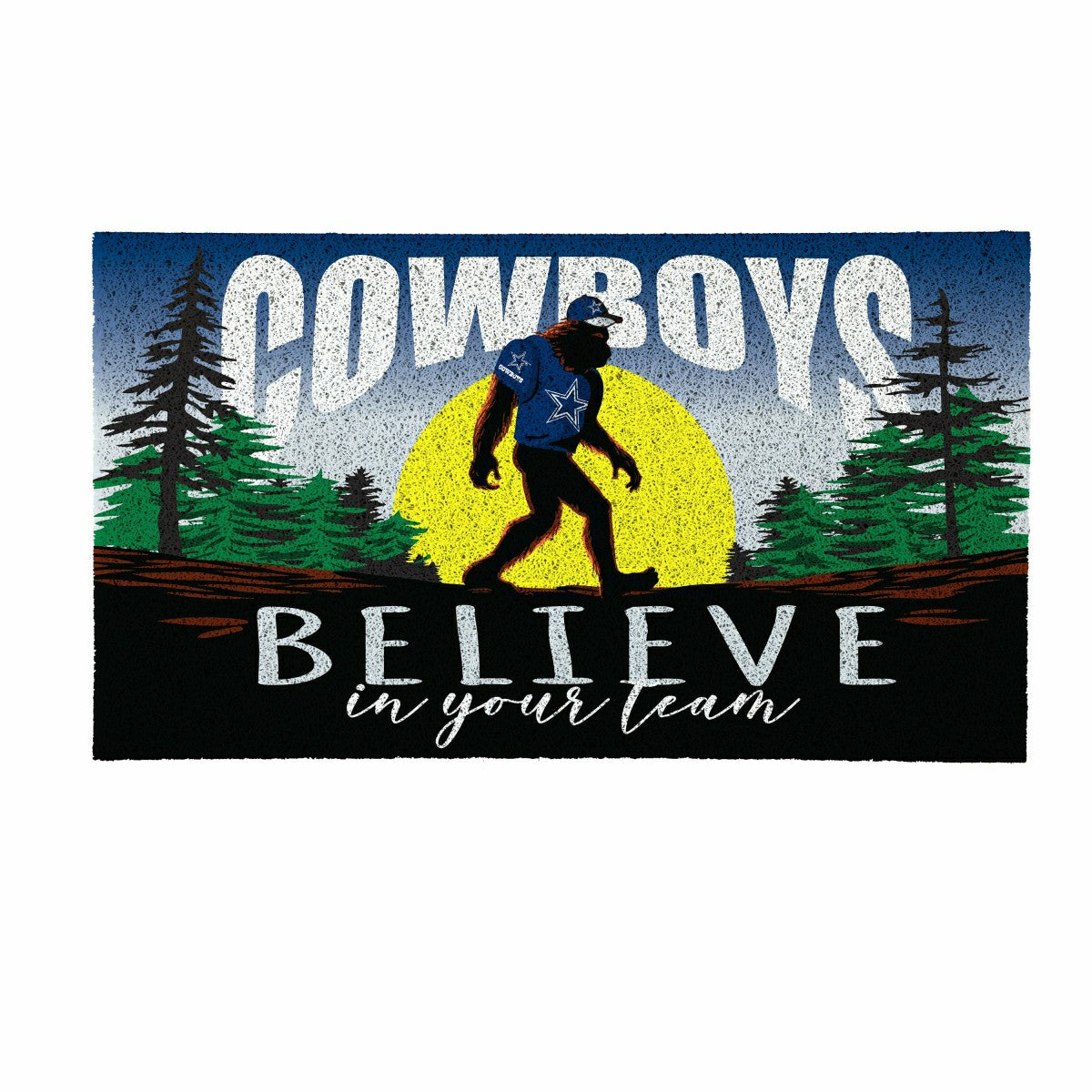 Dallas Cowboys Bigfoot PVC Mat, 28"x16" - NFL