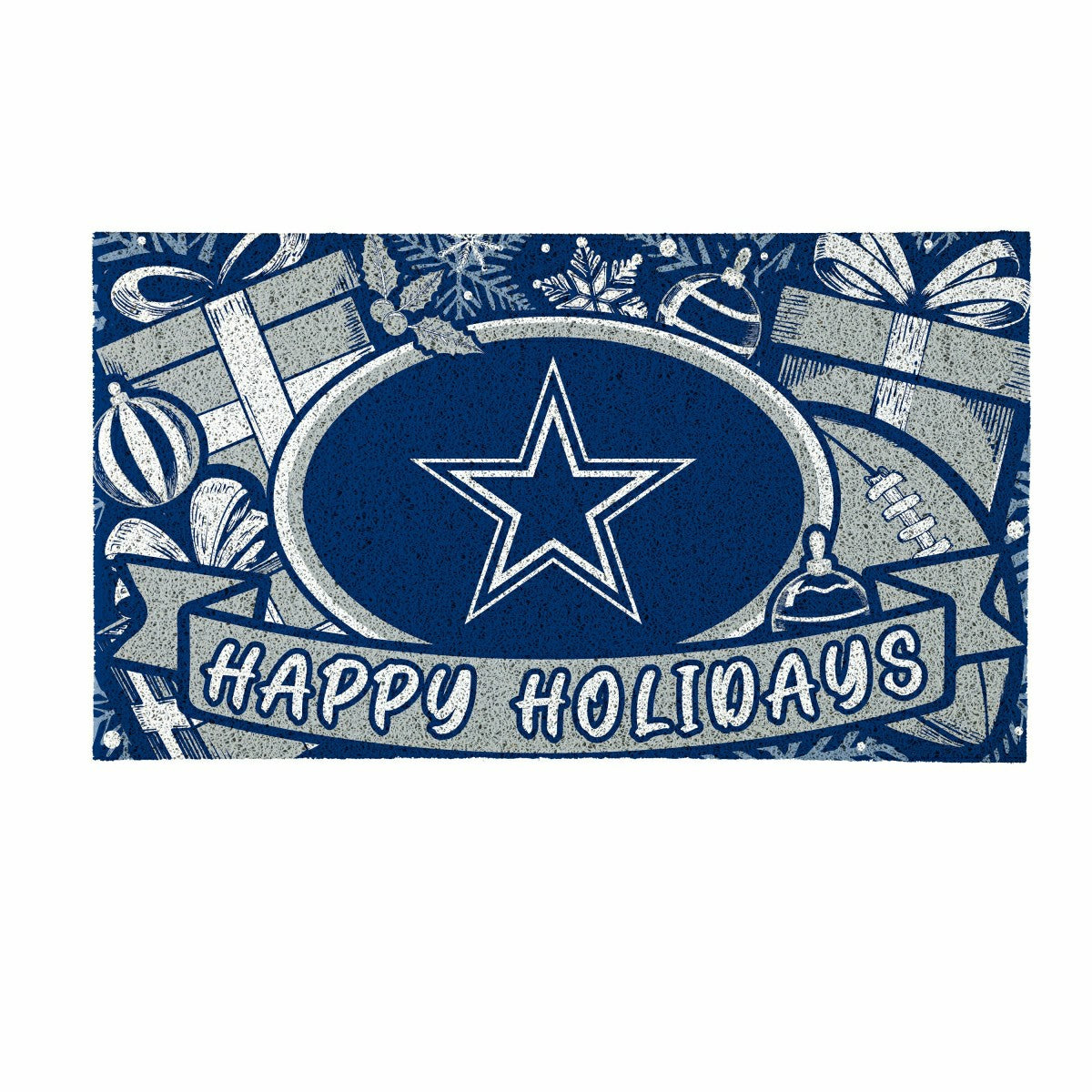 Dallas Cowboys Holiday PVC Mat, 28"x16" - NFL