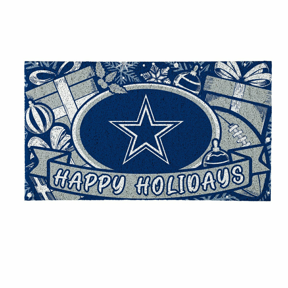 Dallas Cowboys Holiday PVC Mat, 28"x16" - NFL