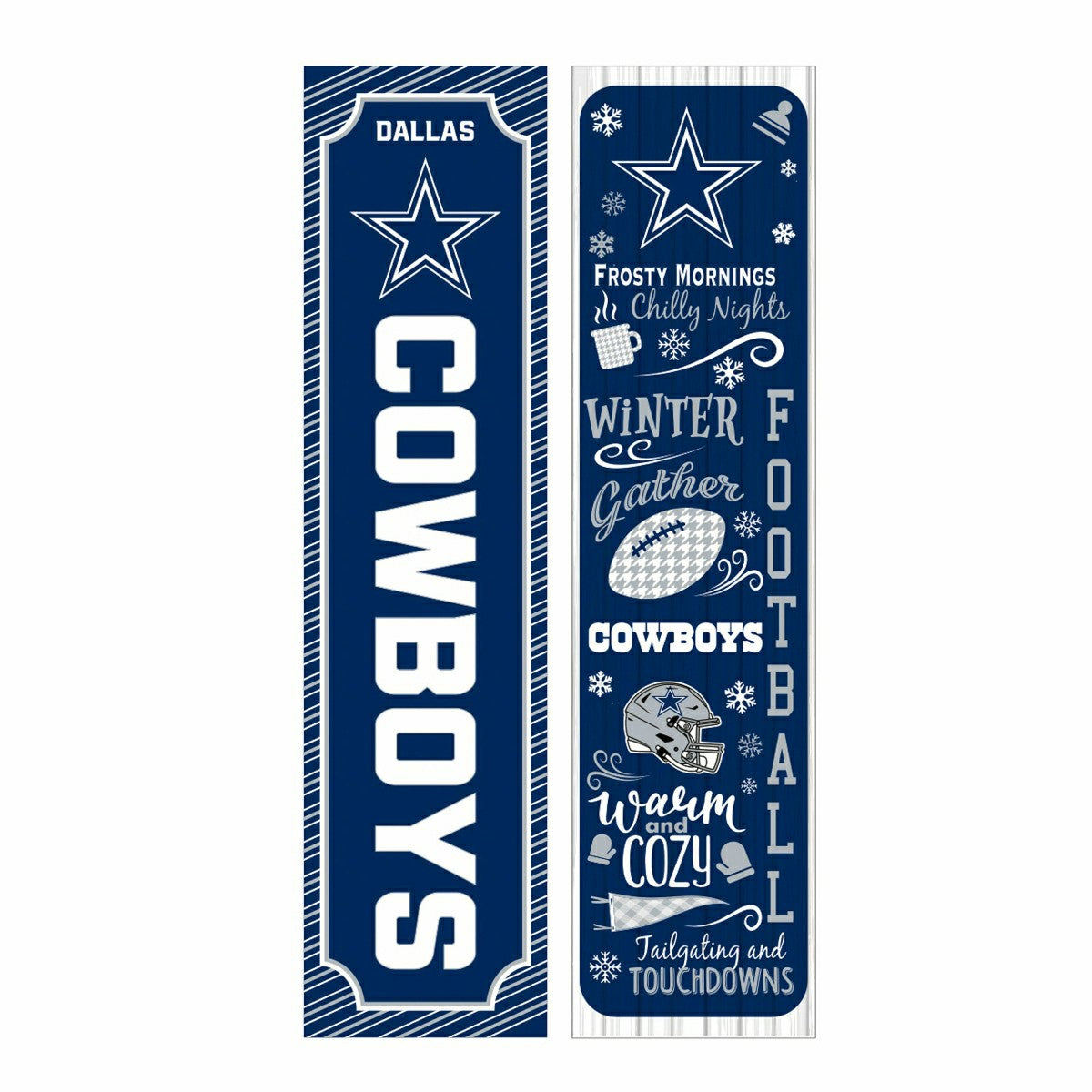 Dallas Cowboys 46" Double Sided Leaner, Winter Seasonal - NFL Home