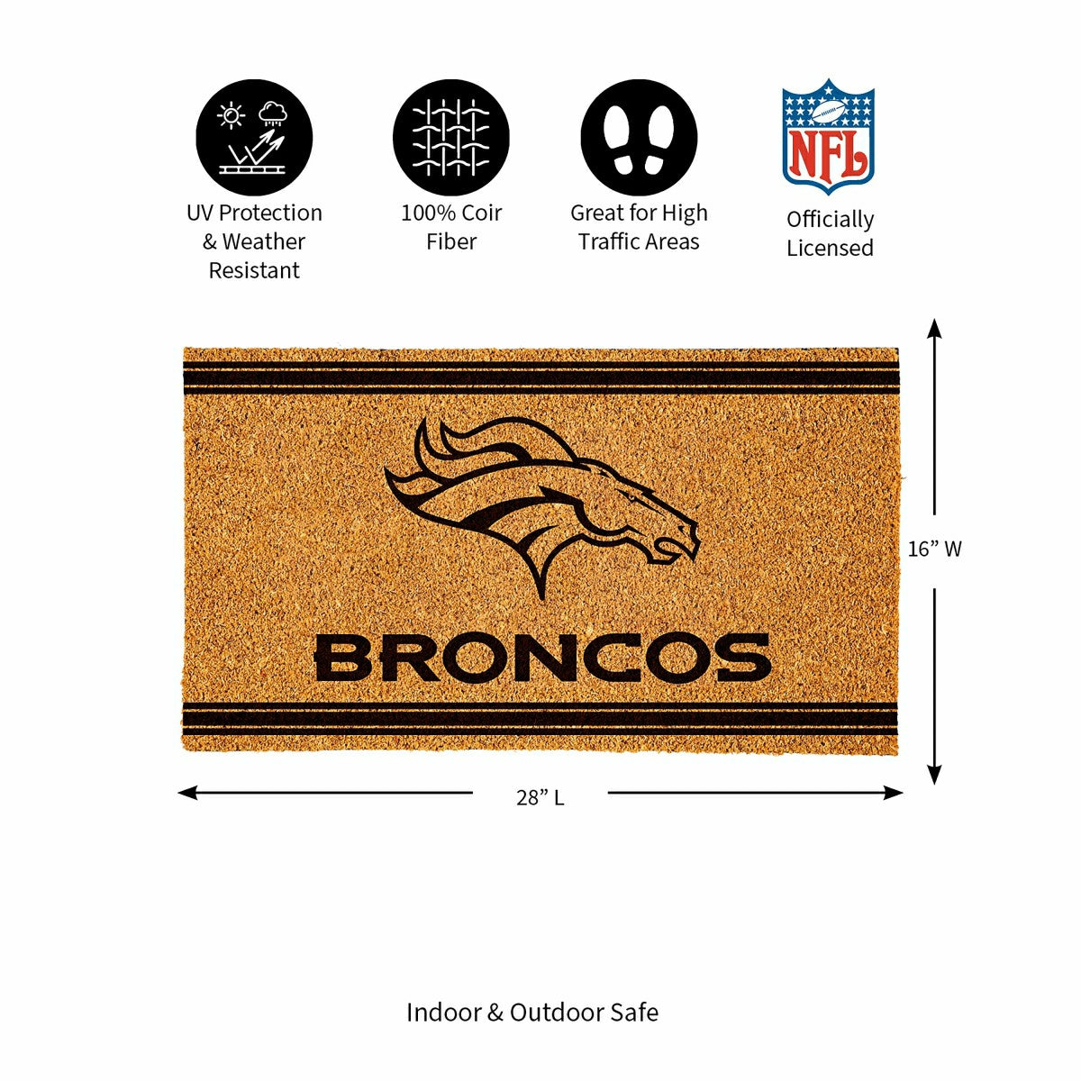 Denver Broncos, Coir Mat 1C - NFL