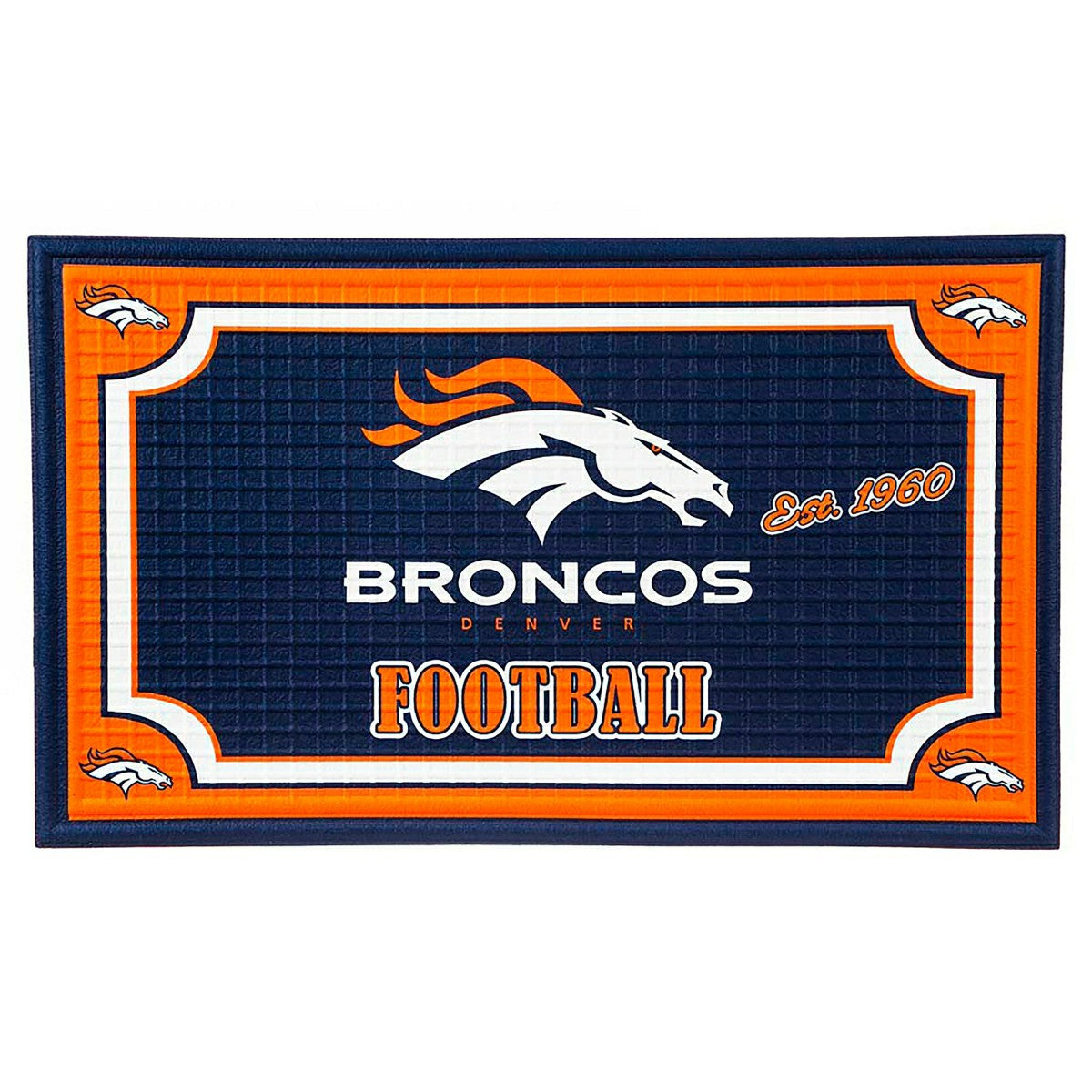Indoor/Outdoor NFL Team Pride Embossed Doormat, Denver Broncos - NFL