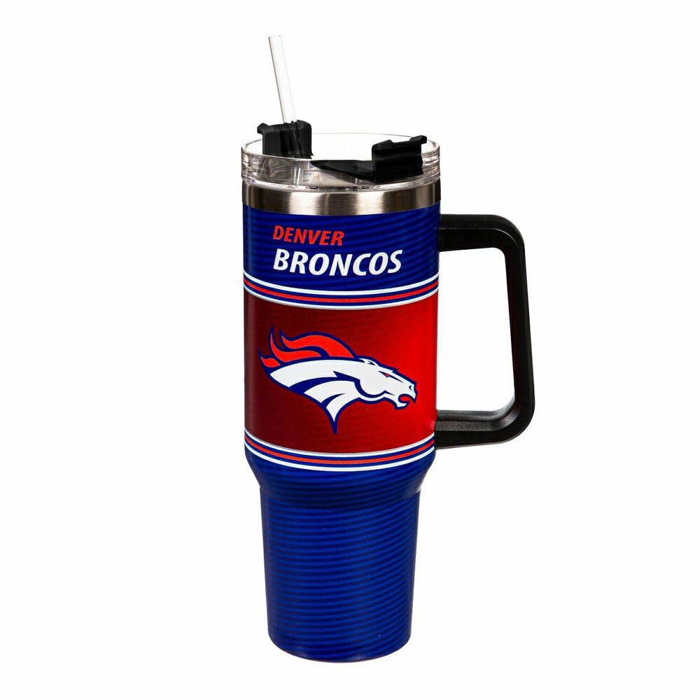 40oz Stainless Steel Canyon Cup w/ Straw, Denver Broncos - NFL Home