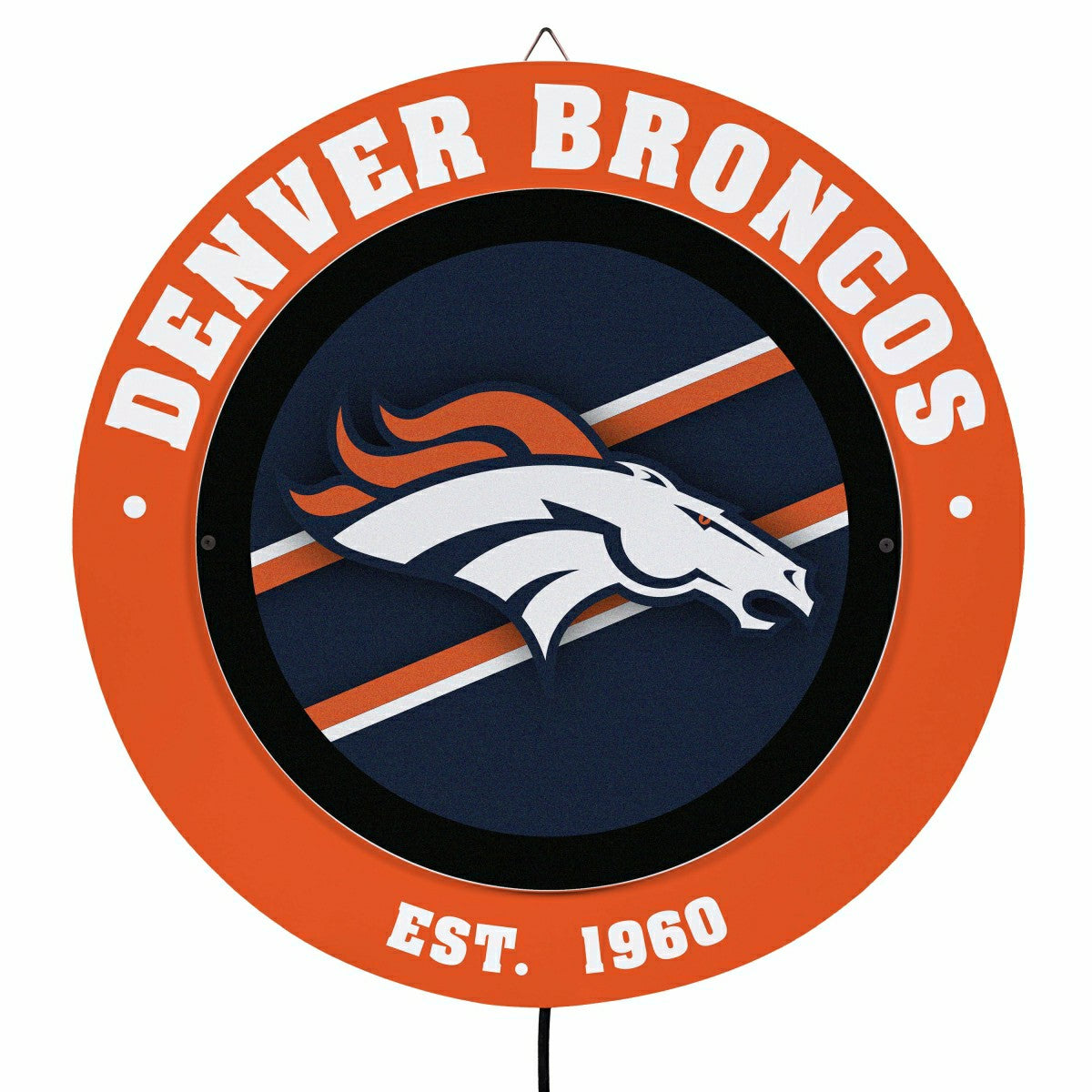 Denver Broncos, Metal Lite, Round - NFL