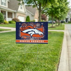 Denver Broncos Yard Sign, Patriotic - NFL Home