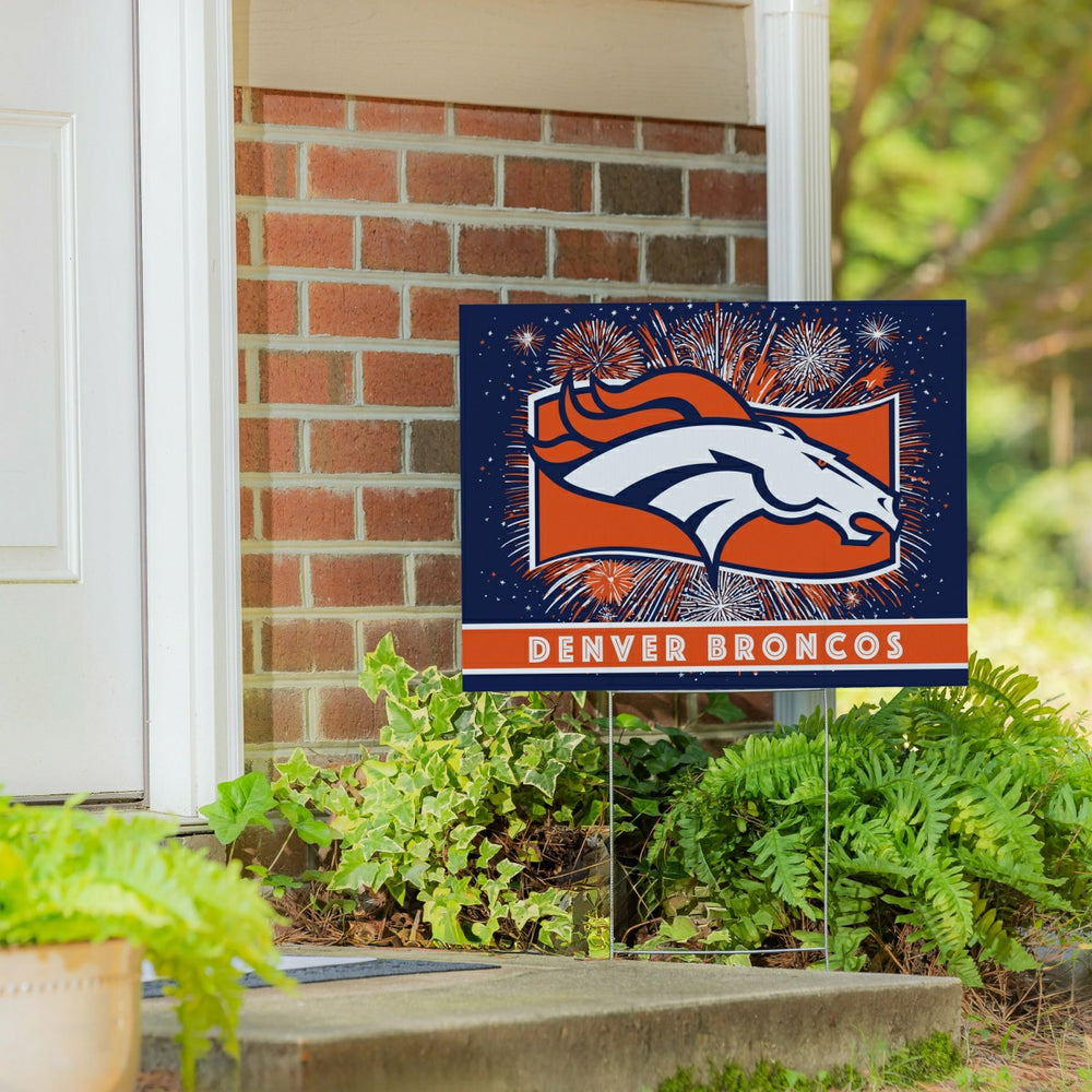 Denver Broncos Yard Sign, Patriotic - NFL Home