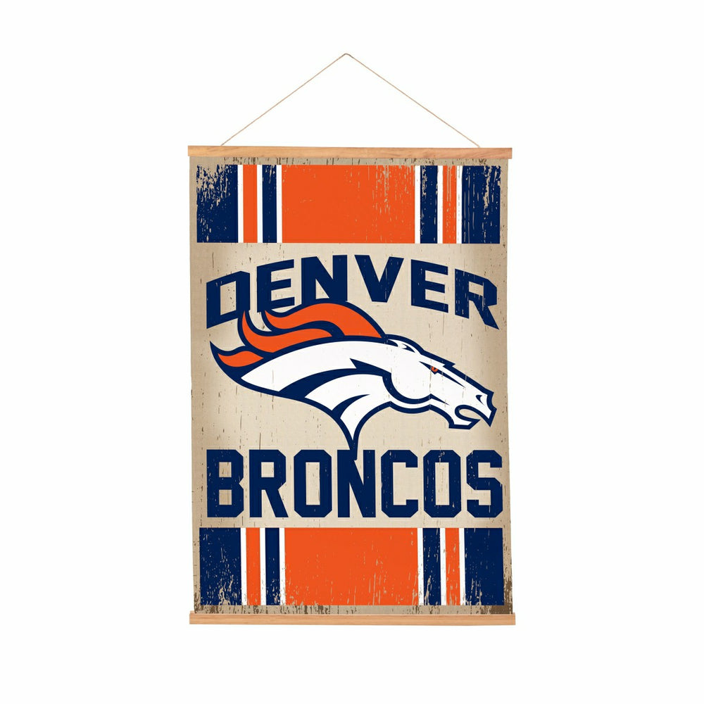 Denver Broncos, Canvas Wall Tapestry, Medium, 36x24 - NFL Home