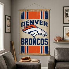 Denver Broncos, Canvas Wall Tapestry, Large, 54x36 - NFL Home