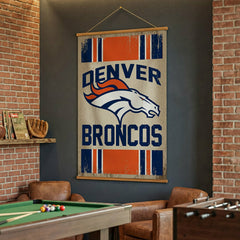 Denver Broncos, Canvas Wall Tapestry, Large, 54x36 - NFL Home