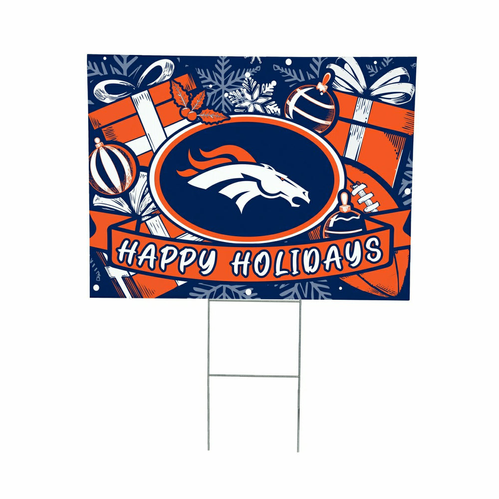 Denver Broncos Yard Sign, Holiday - NFL Home