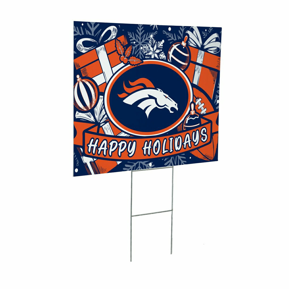 Denver Broncos Yard Sign, Holiday - NFL Home