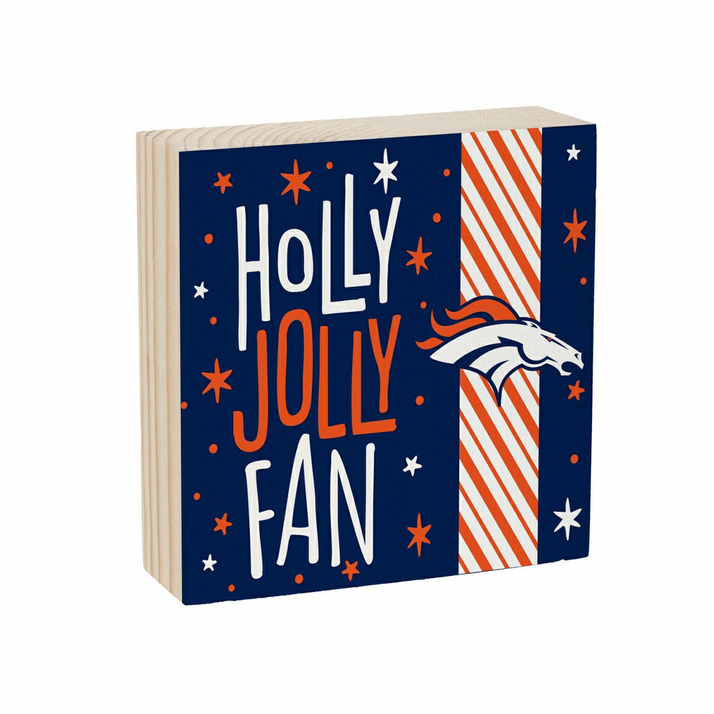 Denver Broncos Block, Holiday, 6x6 - NFL Home