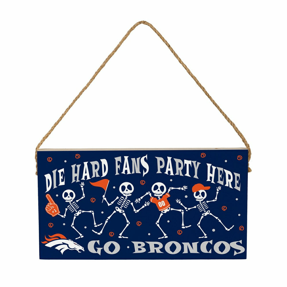 Denver Broncos Halloween Wood Wall Sign, 6x11 - NFL Home