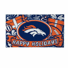 Denver Broncos Holiday PVC Mat, 28"x16" - NFL