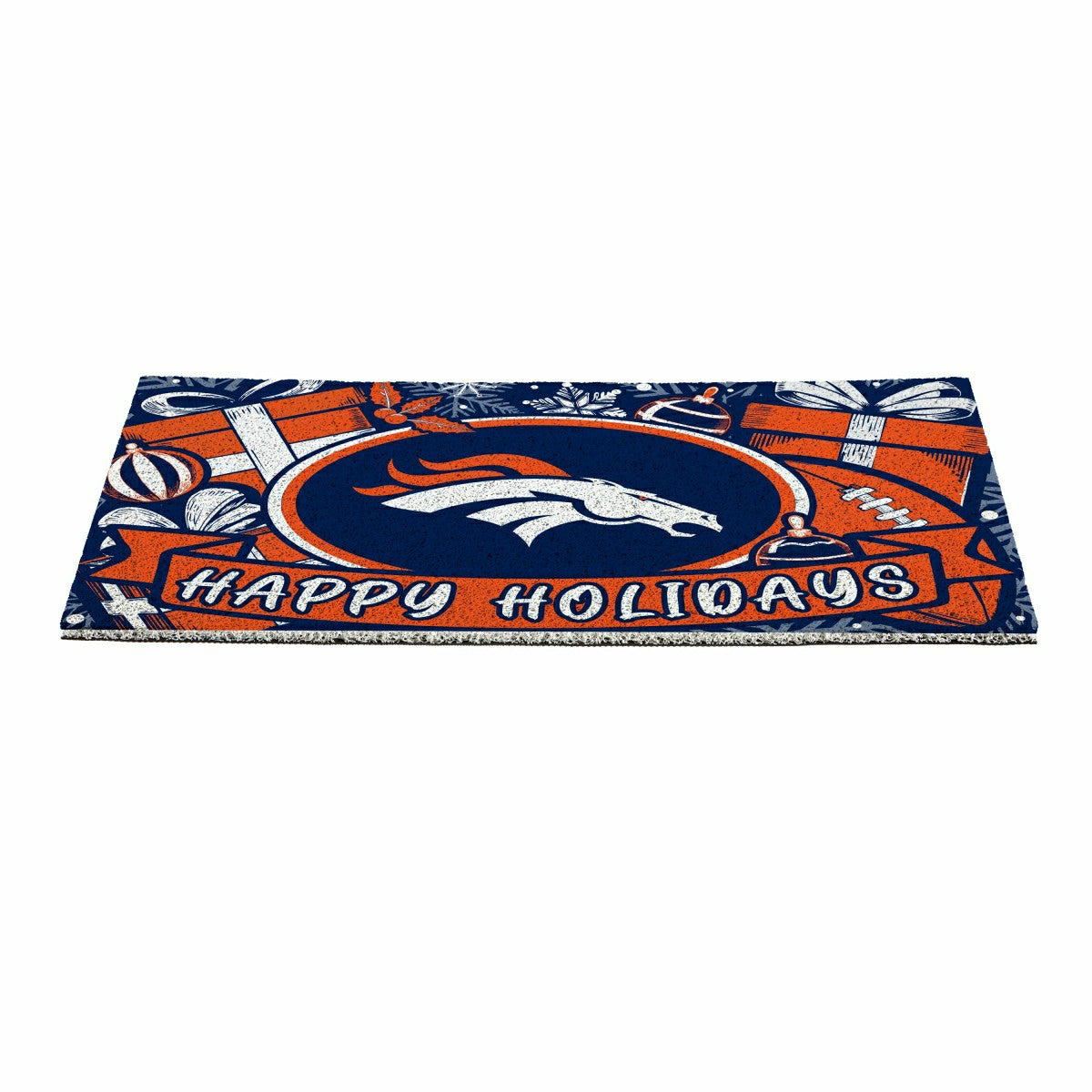 Denver Broncos Holiday PVC Mat, 28"x16" - NFL