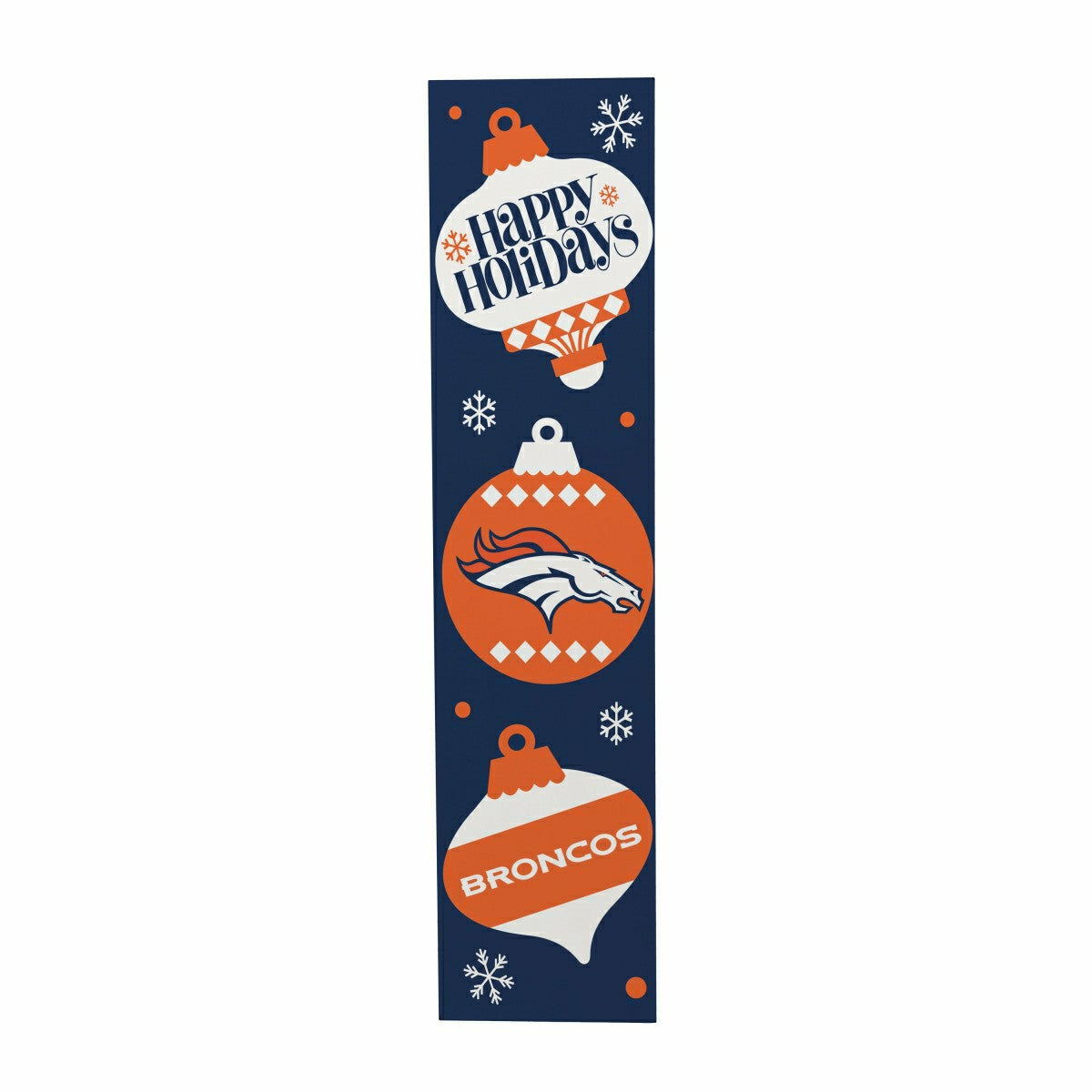 Denver Broncos 47" Double Sided Leaner, Christmas - NFL Home