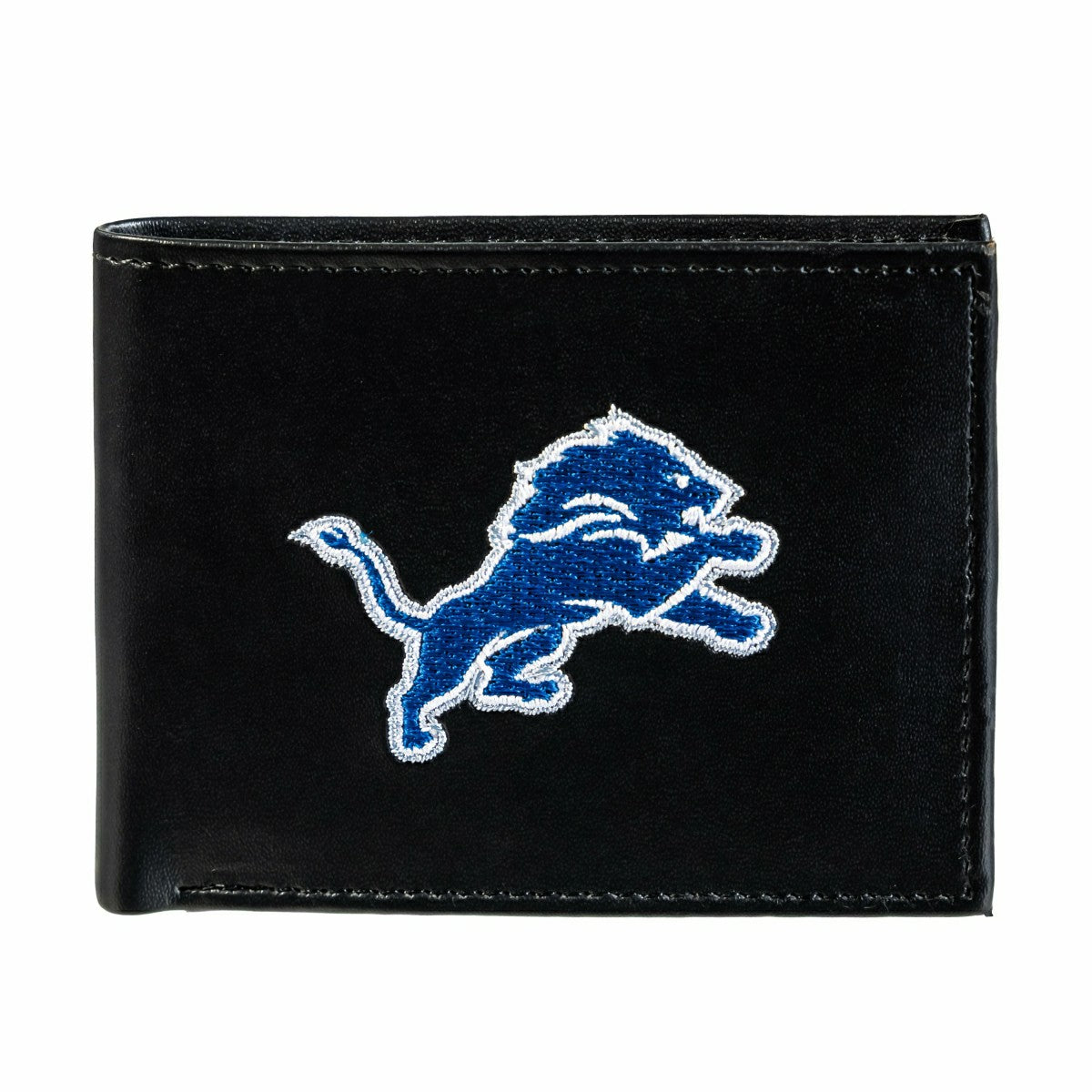 Detroit Lions Black Bi-Fold Embroidered Wallet w/ RFID Blocking - NFL Home
