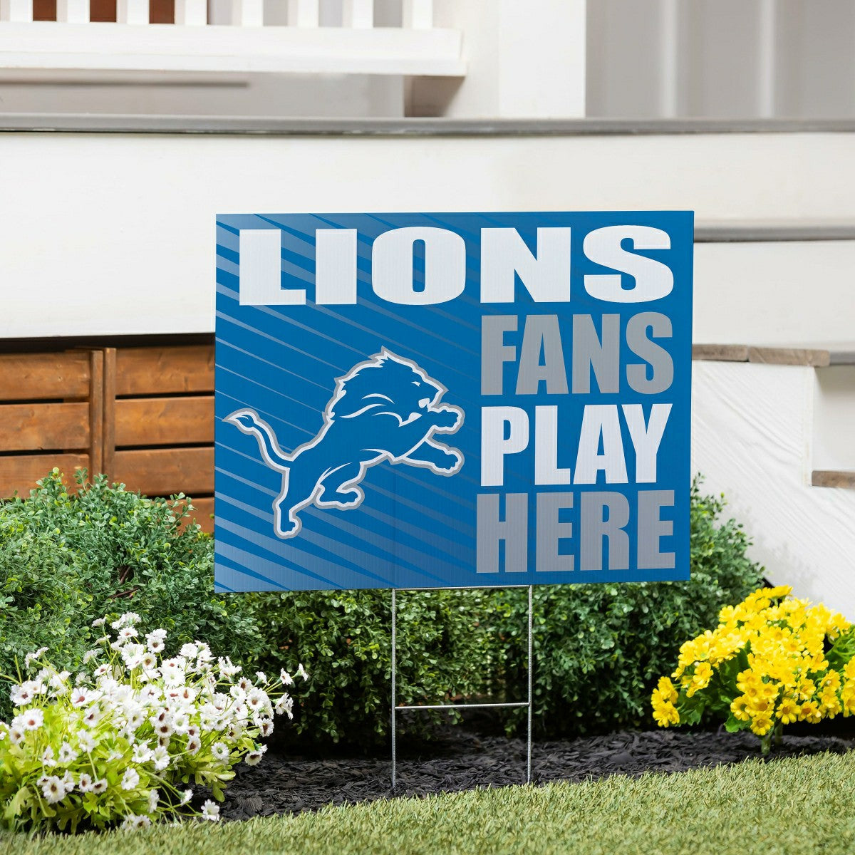 Detroit Lions Coroplast Yard Sign "Fans Play Here" - NFL Home