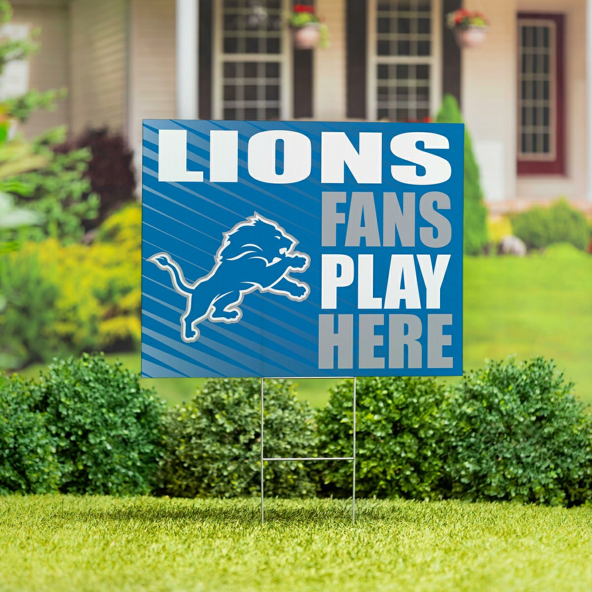 Detroit Lions Coroplast Yard Sign "Fans Play Here" - NFL Home