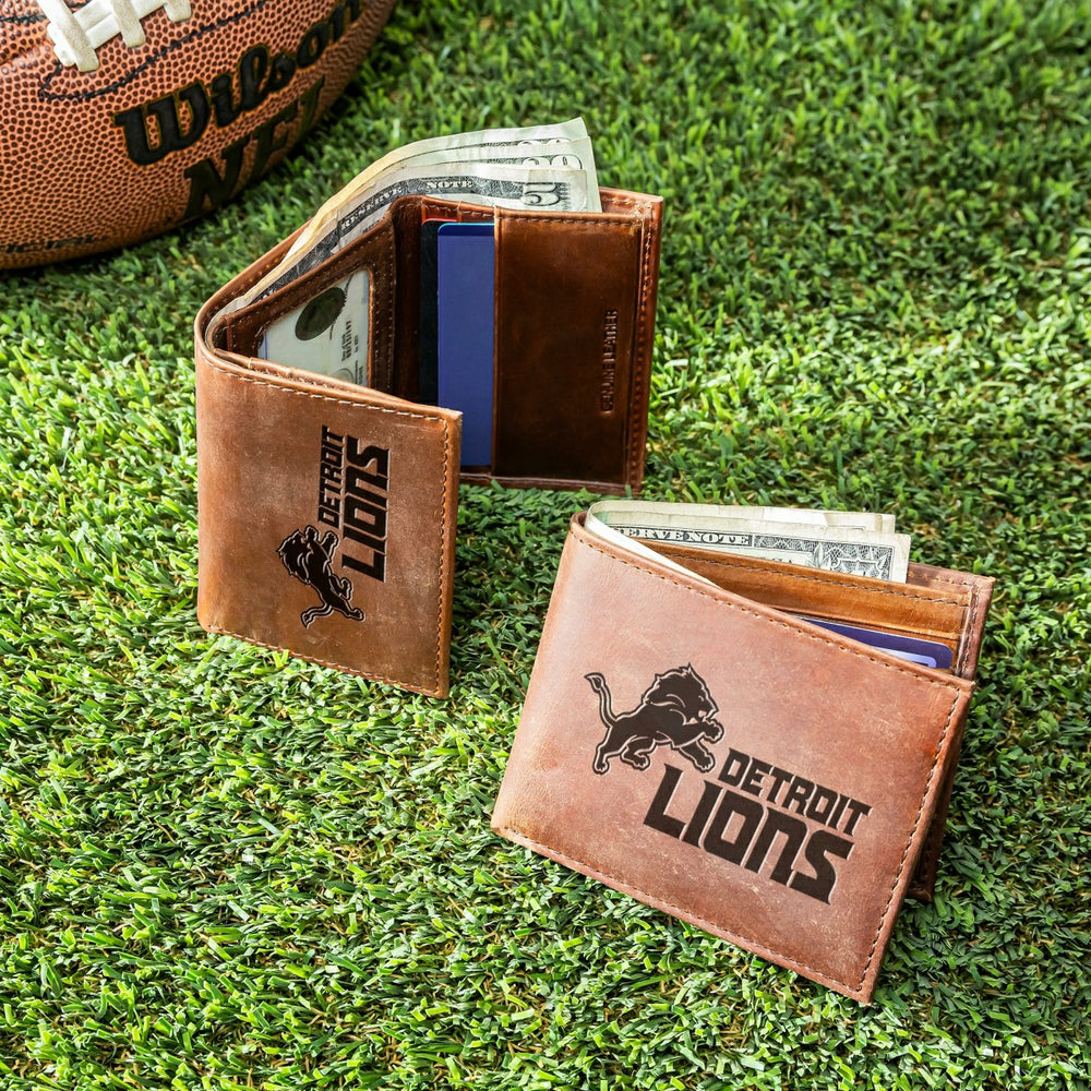 Detroit Lions, Bi-Fold and Tri-Fold Wallet Gift Set, Brown - NFL Home